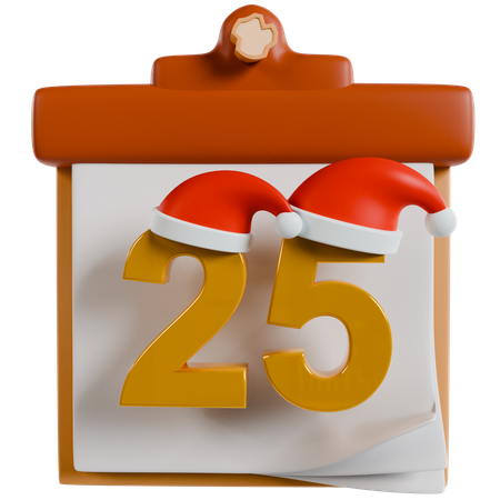 Calendario de cuenta regresiva de navidad  3D Icon