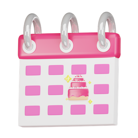 Calendario de cumpleaños  3D Icon