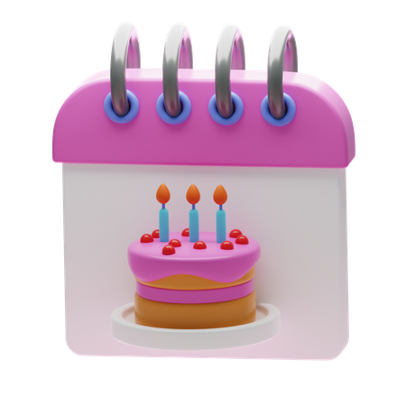 Calendario de cumpleaños  3D Icon