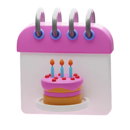 Calendario de cumpleaños  3D Icon