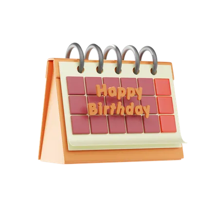 Calendario de cumpleaños  3D Icon