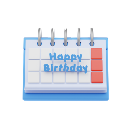 Calendario de cumpleaños  3D Icon