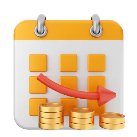 Disminuir calendario  3D Icon