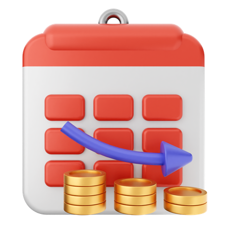 Disminuir calendario  3D Icon