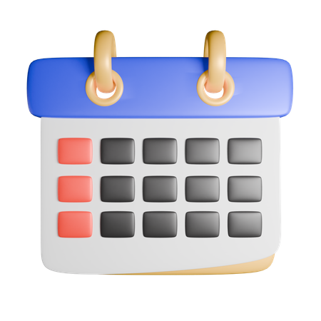 Calendario de estados unidos  3D Icon