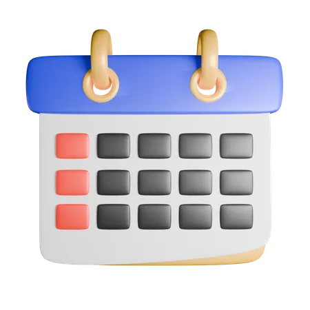 Calendario de estados unidos  3D Icon