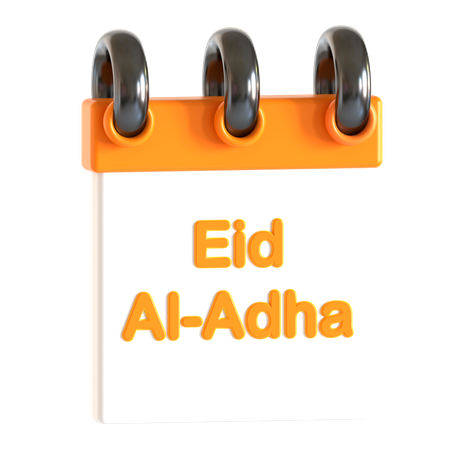 Calendario eid al adha  3D Icon