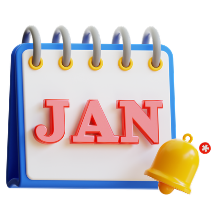 Calendario de enero  3D Icon
