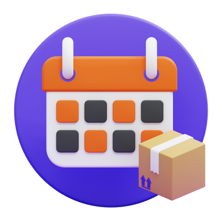 Calendario de entregas  3D Icon