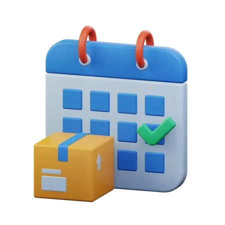 Calendario de entregas  3D Icon