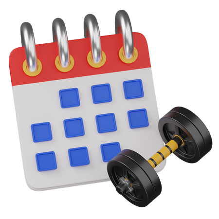 Calendario de entrenamiento  3D Icon