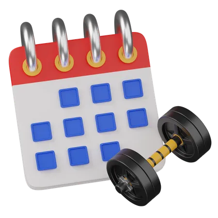 Calendario de entrenamiento  3D Icon