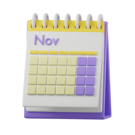 Calendario de escritorio  3D Icon