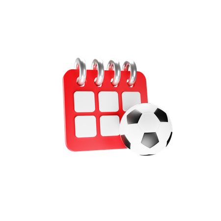 Calendario de futbol  3D Icon