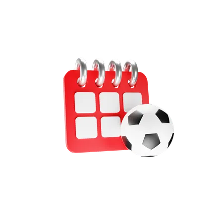 Calendario de futbol  3D Icon