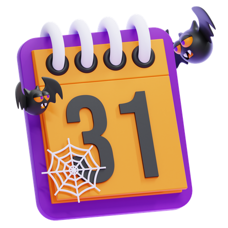 Calendario de Halloween  3D Icon