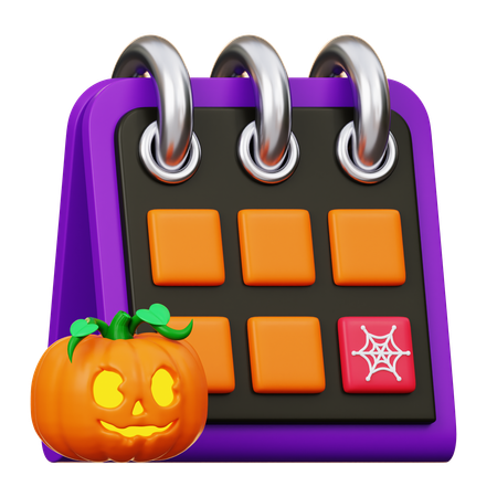 Calendario de Halloween  3D Icon