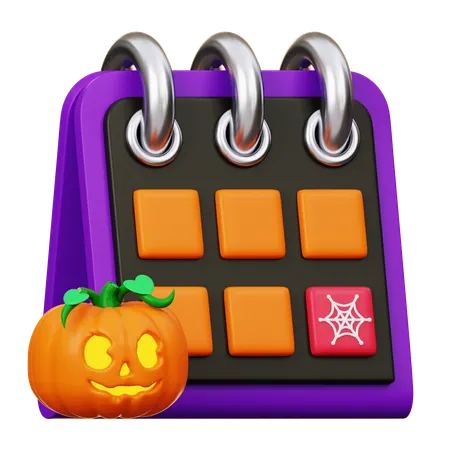 Calendario de Halloween  3D Icon