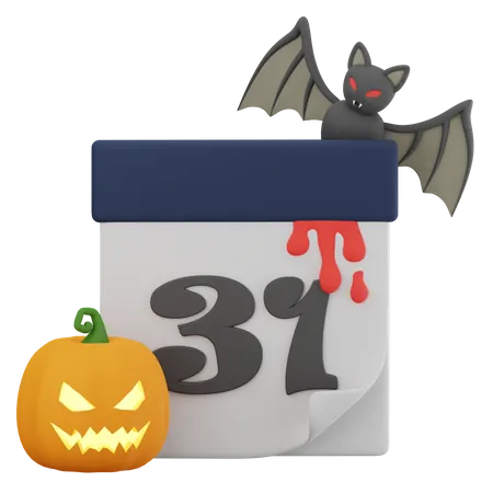 Calendario de Halloween  3D Icon