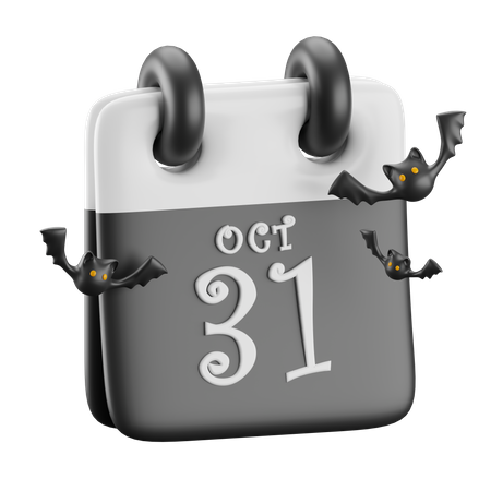 Calendario de Halloween  3D Icon