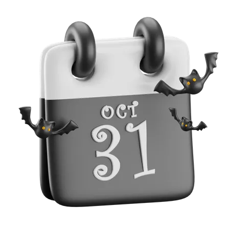 Calendario de Halloween  3D Icon