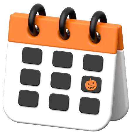 Calendário de Halloween  3D Icon