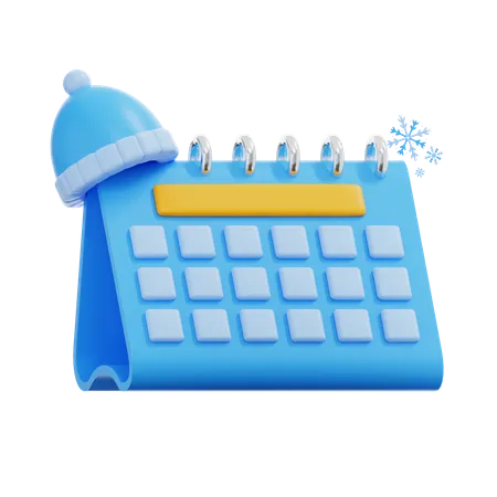 Calendário de inverno  3D Icon