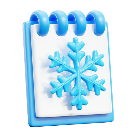 Calendário de inverno  3D Icon