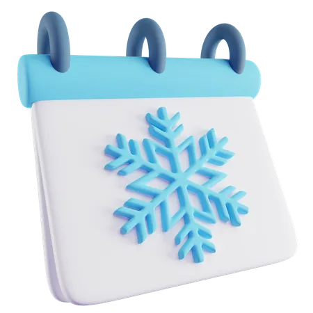 Calendário de inverno  3D Icon