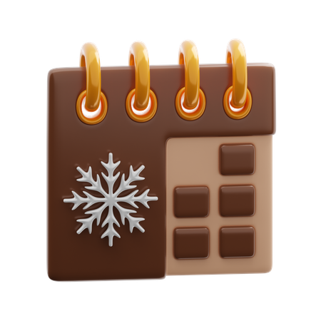 Calendário de inverno  3D Icon