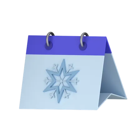 Calendário de inverno  3D Icon