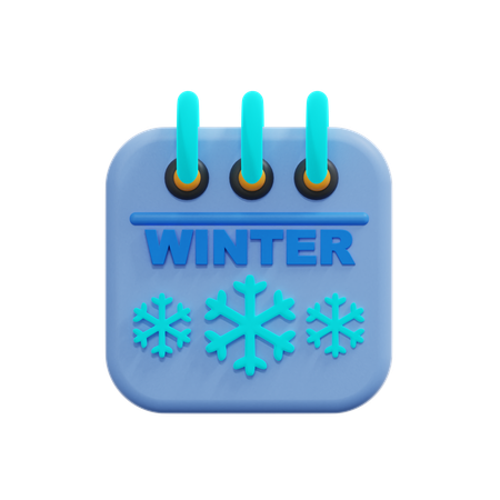 Calendario de invierno  3D Icon