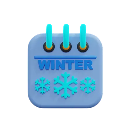 Calendario de invierno  3D Icon