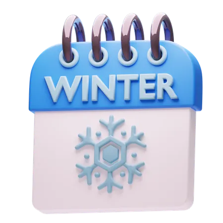 Calendario de invierno  3D Icon