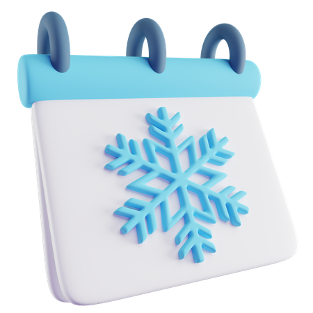 Calendario de invierno  3D Icon