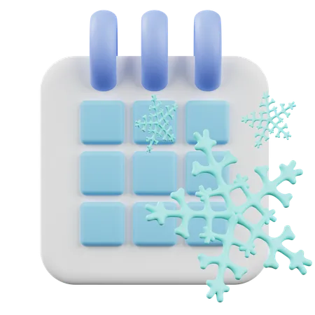 Calendario de invierno  3D Icon