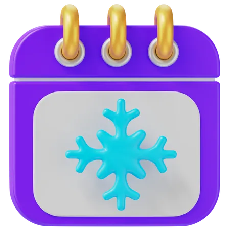 Calendario de invierno  3D Icon