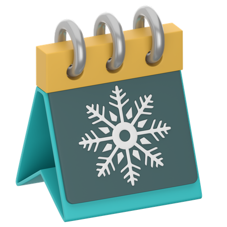 Calendario de invierno  3D Icon