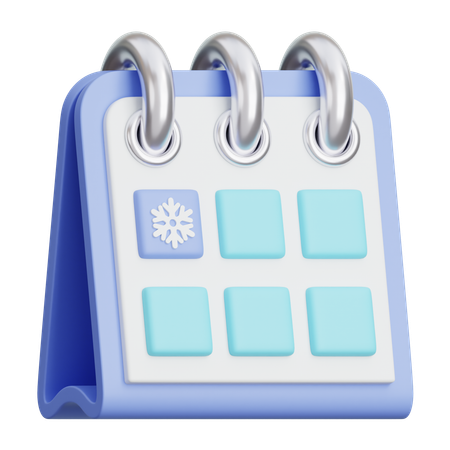 Calendario de invierno  3D Icon