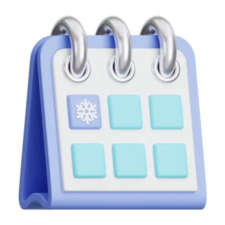 Calendario de invierno  3D Icon