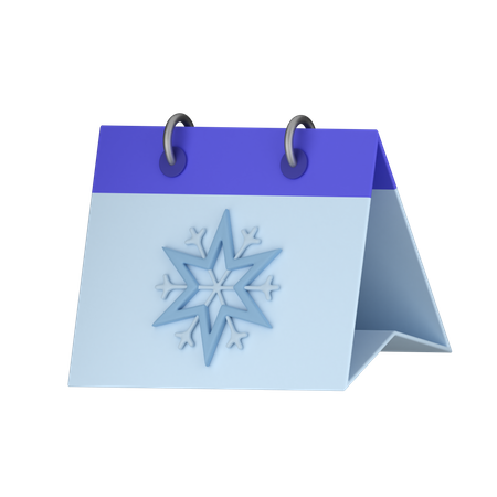 Calendario de invierno  3D Icon