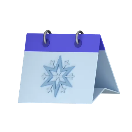 Calendario de invierno  3D Icon