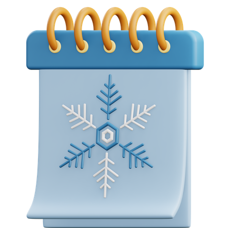 Calendario de invierno  3D Icon