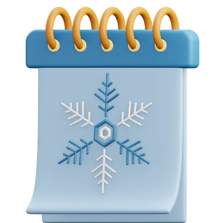 Calendario de invierno  3D Icon