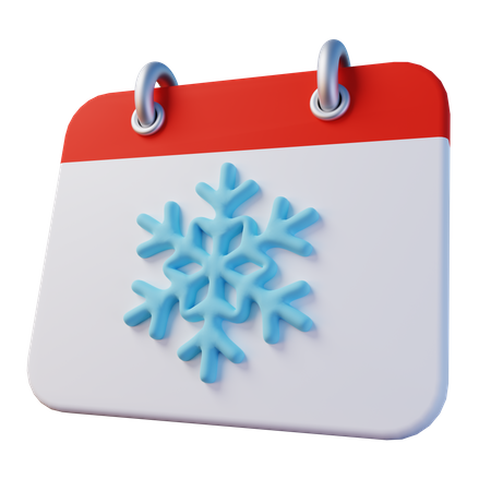 Calendario de invierno  3D Icon