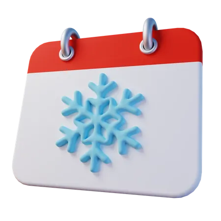 Calendario de invierno  3D Icon