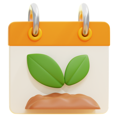 Calendario de jardinería  3D Icon