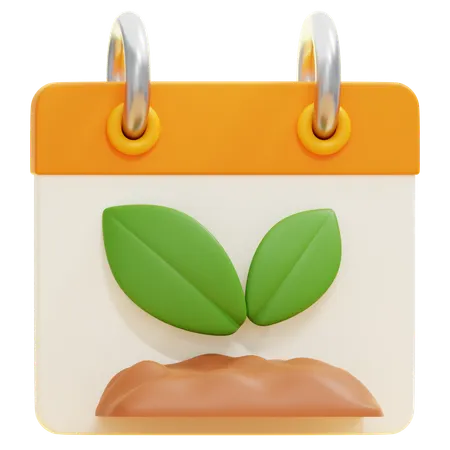 Calendario de jardinería  3D Icon