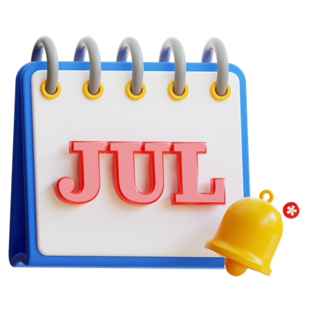 Calendario julio  3D Icon