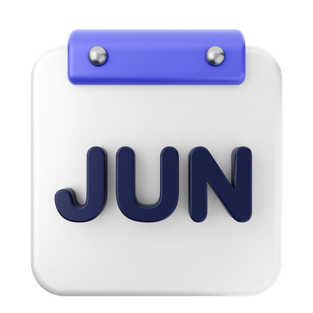 Calendário de junho  3D Icon